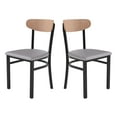 thumbnail image 5 of Flash Furniture Wright Metal/Wood Restaurant Chair, Set of 2, Natural Birch/Gray, 5 of 12