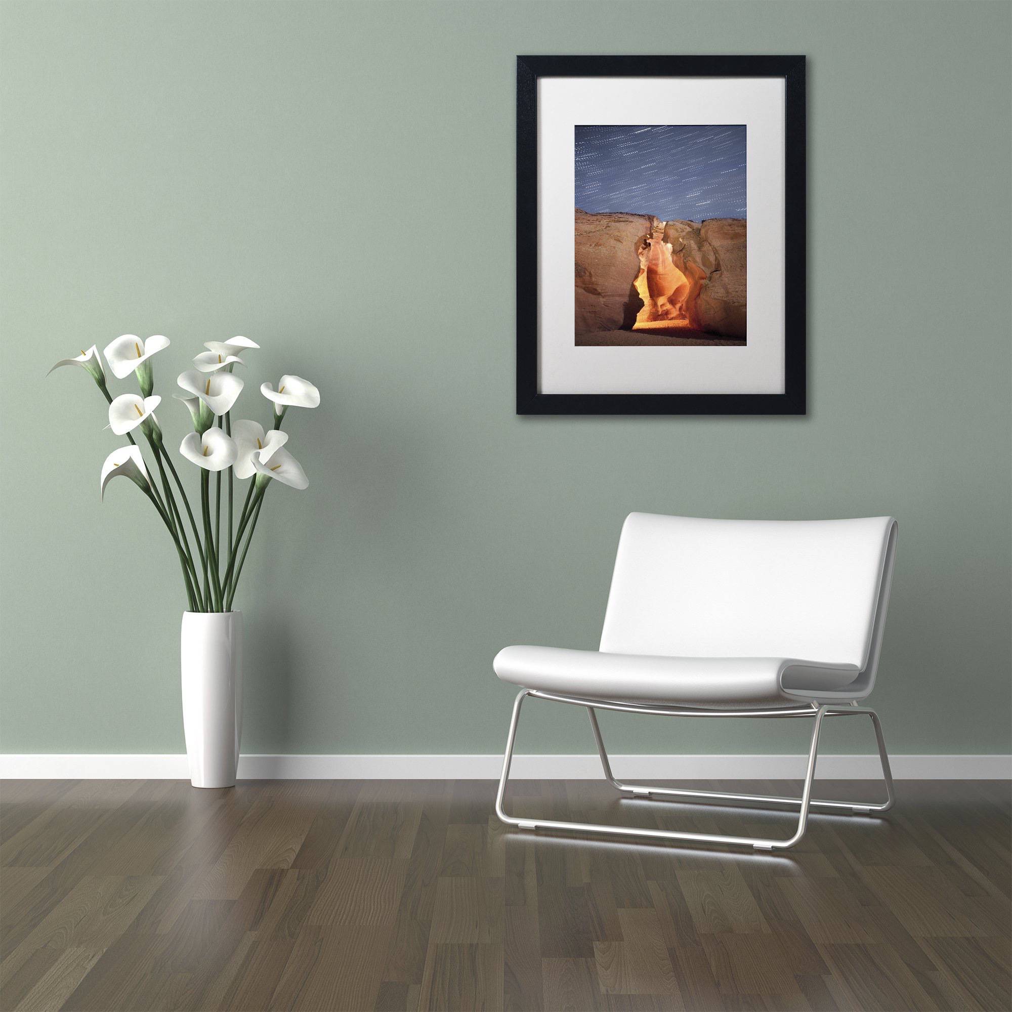 Moises Levy 'Flame' Matted Framed Art