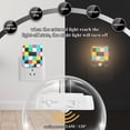 thumbnail image 4 of Yayeee 2-Pack Plug in LED Night Lights with Light Sensors Motion Detectors, Blue Checkered Pattern, 4 of 7