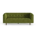 thumbnail image 2 of Pemberly Row Mid-Century Contemporary Velvet Sofa in Olive Finish, 2 of 5