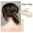 thumbnail image 2 of 3.5 Inch Large Metal Hair Claw Clips Hair Barrettes Rectangle Shaped Claw for Fashion Accessories for Women Beauty, 2 of 9