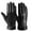 Black, variant on AWZXDE Water-Proof Winter Women's Touchscreen Leather Lined Mittens Gloves for Comfort and Warmth Black,One Size