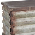 thumbnail image 2 of Household Essentials Decorative Trunk, Rustic, Large, Wood Frame and Metal Siding, Spacious and Handmade, Fully Opening Lid, Black Interior, Driftwood and Silver, 2 of 3