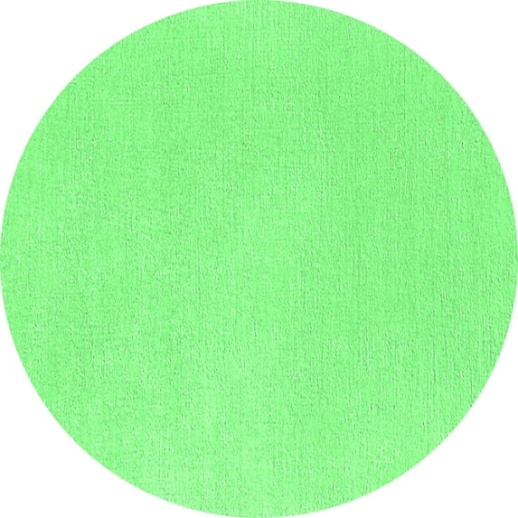 Ahgly Company Indoor Round Solid Emerald Green Modern Area Rugs, 7' Round