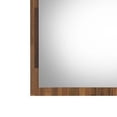 thumbnail image 5 of 32 Inch Wall Mirror Rectangular Portrait Plank Wood Frame Walnut Brown - Saltoro Sherpi, 5 of 6