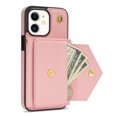 thumbnail image 5 of Nalacover Case for iPhone 11, Crossbody Wallet Case with Card Slots Holder, PU Leather Lanyard Shoulder Strap Purse Cover with Kickstand Shockproof Case for iPhone 11, Pink, 5 of 7