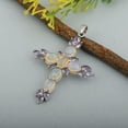 thumbnail image 3 of Mooneye 7X5mm Oval Opal Gemstone 925 Sterling Silver Religious Cross Women Gifts Pendant, 3 of 5