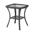 thumbnail image 5 of PARKWELL 7Pcs Outdoor Wicker Rattan Conversation Patio Furniture Set, including Two-seater Sofa, Chairs, Coffee Table, Ottomans and Side Table with Cushion, Beige, 5 of 9