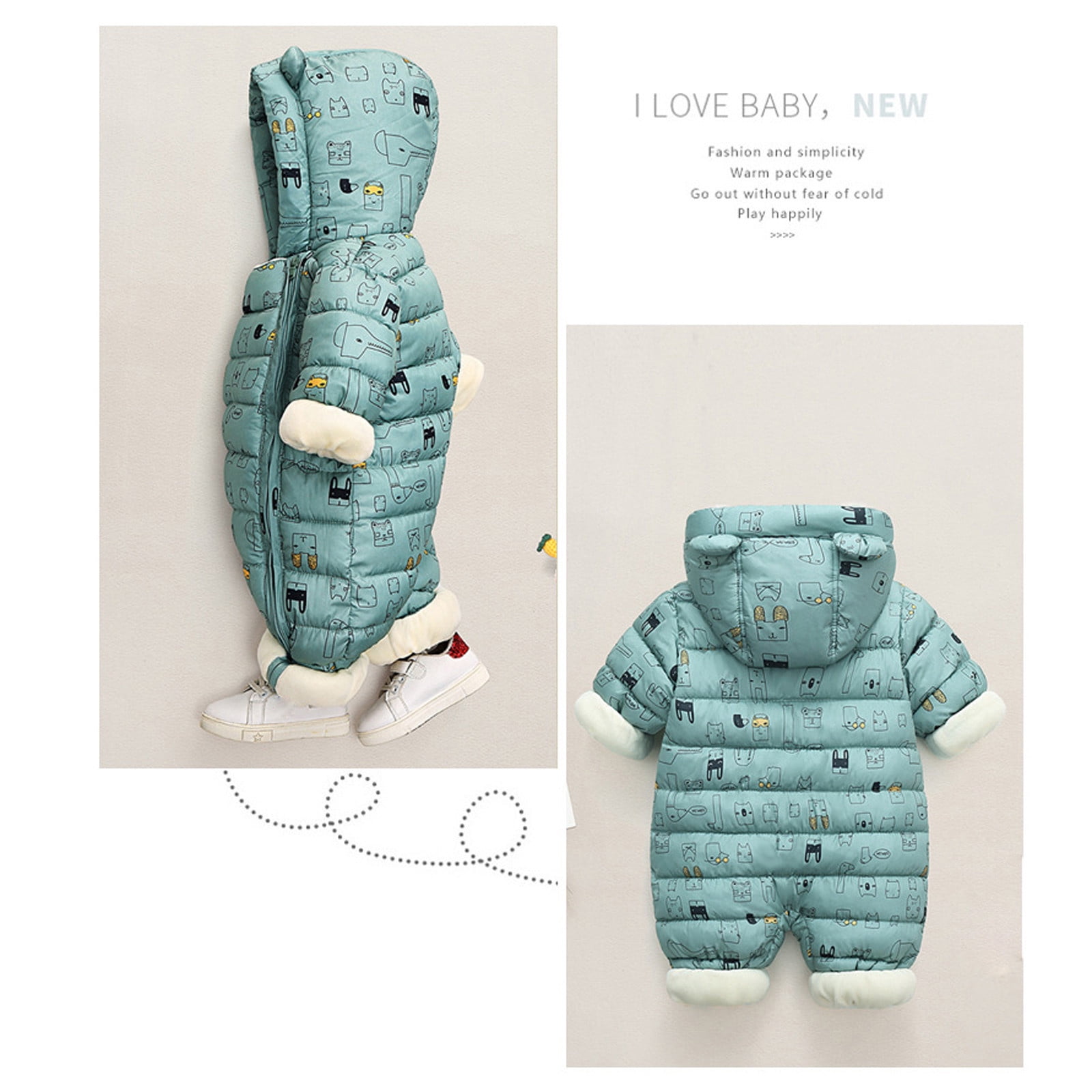 HIPYLO Boys Jacket Size 6 Kids Winter Jacket Boys Toddler Girl Long Sleeve Tops Newborn Baby Clothes for 2 Year Old Girl Girls Clothes 7/8 Size 4t, Green 6-12 Months