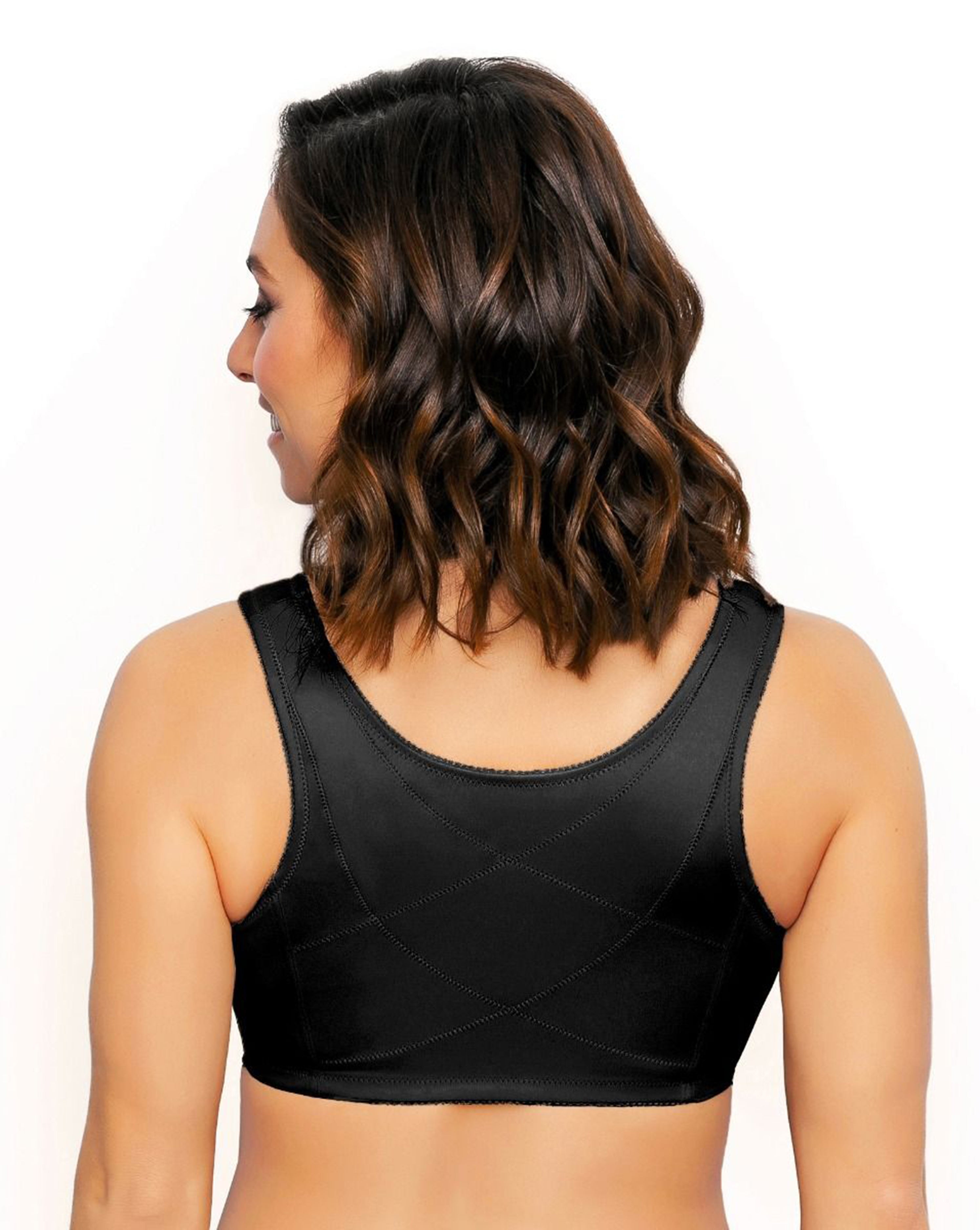 Exquisite Form 5100531 Fully® Wireless Cotton Back & Posture Support Bra with Front Closure & Lace