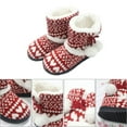 thumbnail image 3 of Zapatos de algodón para mujer, botas de nieve de suela gruesa, zapatos de felpa cálidos para interiores para invierno, 3 of 6