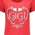 thumbnail image 4 of Inktastic Gigi with Hearts and Swirls Women's Plus Size T-Shirt, 4 of 5