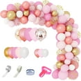 thumbnail image 2 of Balloons Garland Arch Kit Rose Gold Pink Latex Metallic Decorative 153 Piece for Parties, 2 of 6