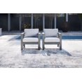 thumbnail image 2 of Signature Design by Ashley Casual Amora Outdoor Lounge Chair with Cushion (Set of 2)  Charcoal Gray, 2 of 7