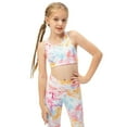 thumbnail image 2 of Print Kid Wide shoulder Running vest Sports bra Yoga sports Tie-dye Sports Underwear, 2 of 9