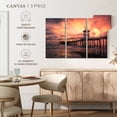 thumbnail image 5 of Elephant Stock Mystical Huntington Pier Wall Art - Horizontal Multi Panel Canvas - Living Room Wall Decor - Nautical Multi Panel - Orange And Brown Decor - 50" x 32", 5 of 8