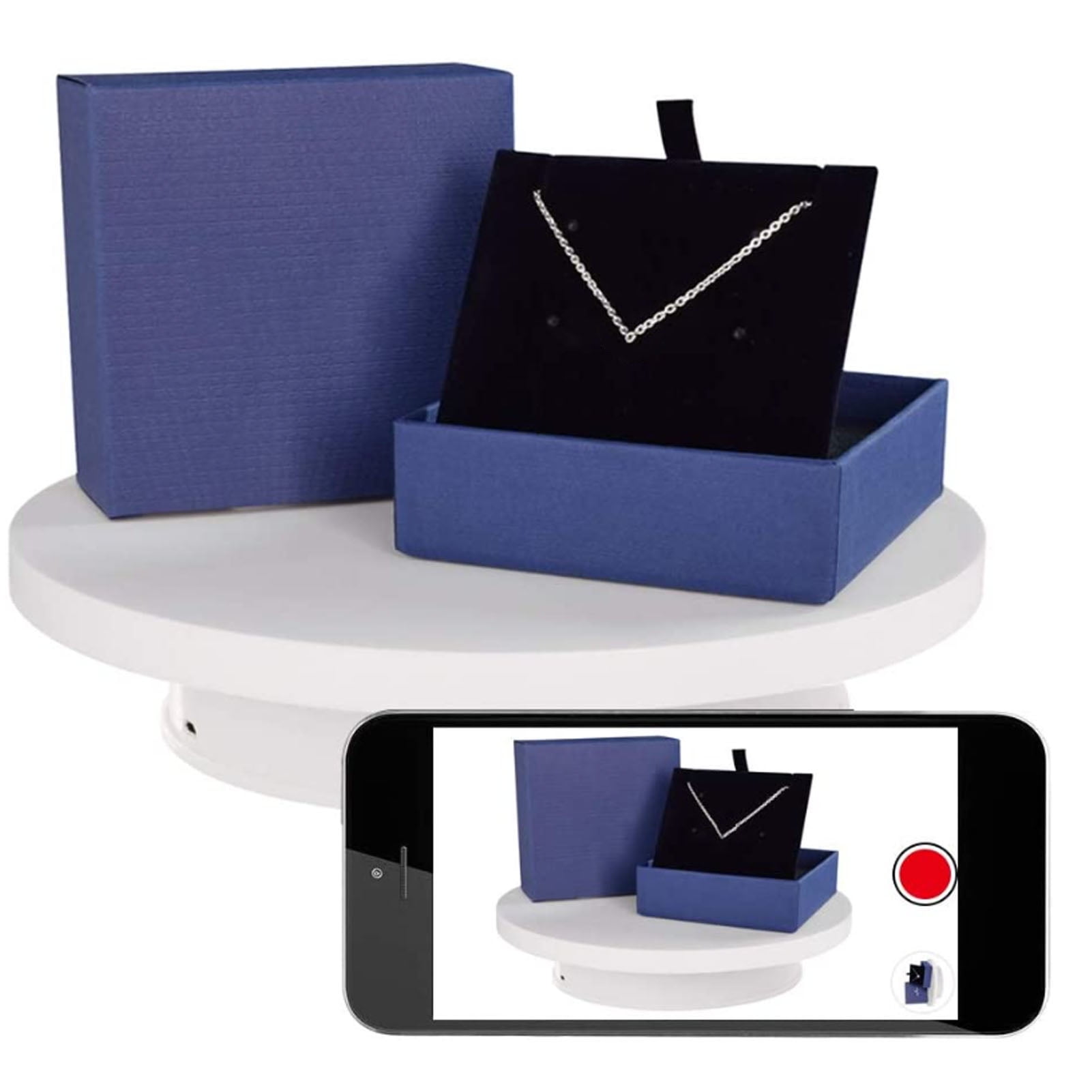 Miroir/Base De Velours Rotation Présentoir Pour Bijoux Modèle Passe