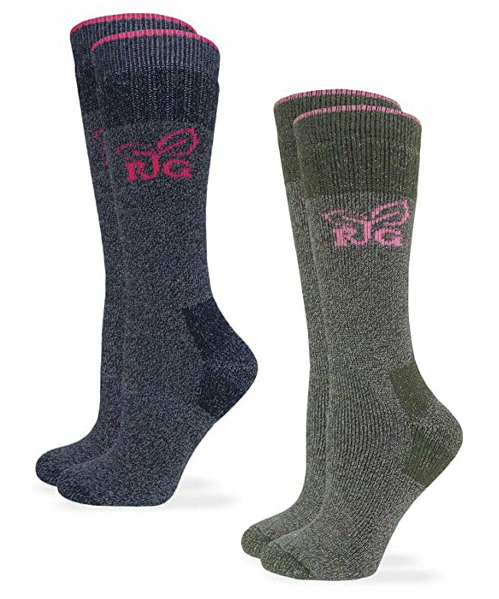 Realtree Girl All Season Women's Socks for Shoe Size 6-9 Grey/Green 