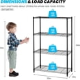 thumbnail image 3 of 4-Shelf Metal Shelving Rack 36" L x 14" D x 54" H Garage Storage Shelves NSF Adjustable Wire Shelves Organizer for Kitchen Closet Basement, Each Shelf Can Hold 250LBS, Black, 3 of 5