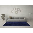 thumbnail image 3 of Ahgly Company Indoor Round Abstract Blue Modern Area Rugs, 3' Round, 3 of 4