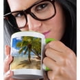 thumbnail image 2 of Les Tipaniers. Tiahura, Moorea, French Polynesia, 15oz Two-Tone Green Mug, 2 of 7