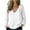 White, variant on DeHolifer Women Tops Cotton Linen Casual Solid Color V-Neck Long Sleeve T-Shirt Summer Loose Tee Tops Pink XL