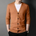 thumbnail image 6 of Men's Fashion Casual Single Breasted Slim Fitting Solid V-neck Knitted Cardigan, 6 of 6