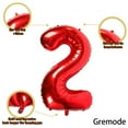 thumbnail image 3 of MesaSe Ballons Rouges 1 Ballons de 40 Pouces en Feuille pour Fête d'Anniversaire Décorations Fournitures Ballons Numériques en Hélium Mylar (Numéro Rouge 1), 3 of 5