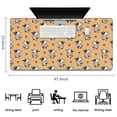 thumbnail image 5 of Long Mouse Pads for Desk,Orange Cow Heart Pattern Desk Mats on Top Of Desks, Desk Mouse Pad Extra Large with 3mm Non-Slip Base and Stitched Edge for Gaming,Office,Work,Home 47.3"x23.6", 5 of 6