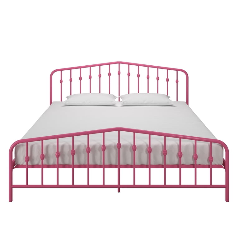 Novogratz Bushwick Metal Platform Bed Frame with Headboard, King