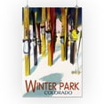 thumbnail image 2 of Winter Park, Colorado, Colorful Skis (16x24 Giclee Gallery Art Print, Vivid Textured Wall Decor), 2 of 3