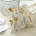 thumbnail image 4 of Summer Pillow Covers 20x20 Inch Set of 2,Mustard Yellow Wild Flower Plant Throw Pillows Case,Seasonal Floral Outdoor Decorative Square Linen Farmhouse Decor Cushion Covers for Home Couch, 4 of 6