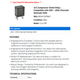 thumbnail image 2 of A/C Compressor Clutch Relay - Compatible with 1997 - 2005 Chevy Malibu 1998 1999 2000 2001 2002 2003 2004, 2 of 2