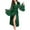 Green, variant on Elainilye Fashion Silk Robes for Women Plain Print Perspective Mesh Sleeves Ice Silk Bathrobe Sexy Nightgown Pajamas,Black