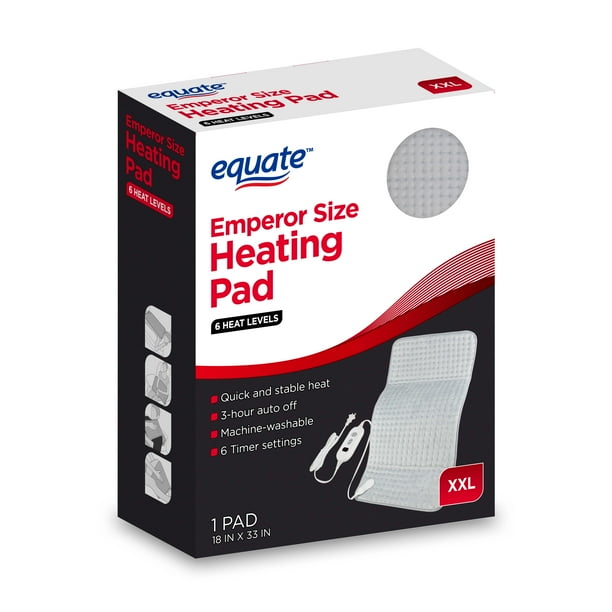 Equate XXL Electric Heating Pad, 6 Heat Settings with Auto Shut Off, 18