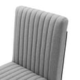 thumbnail image 4 of Modway Indulge Channel Tufted Fabric Dining Chair in Light Gray, 4 of 7