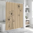 thumbnail image 5 of Black Khaki Shower Curtain Set - Extra Long 72" x 96" Washable Bathtub Curtain with 12 Hooks, Spring Flora Waterproof Fabric Stall Shower Curtains for Bathroom/Bathtub Décor, 5 of 6