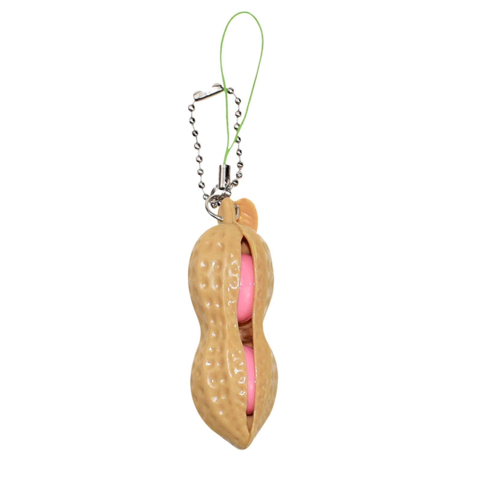 Peanut Soy Toy Key Chain Stress Relief Peanut Soybean Key Chain Toy Sensory Toy Chain Pendant Mobile Phone Key Backpack Present Toy 5 Pieces Mini Funny Peanut Bean Handheld Toy