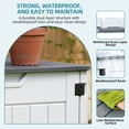 thumbnail image 4 of Uforic Large Outdoor Storage Shed, 47 Cu Ft Resin Tool Shed Without Shelves, Waterproof Storage with Built-In Floor for Trash Cans, Garden Tools and Lawn Mowers, Lockable Design, Light Gray, 4 of 10