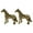 2pcs, variant on MOMOJIA Metal War Horse Statue with Stable Base Chinese Antique Living Space Ornament
