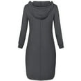 thumbnail image 3 of Kaemgyyd Hoodie Dress for Women with Pocket Casual Drawstring Lightweight Long Sleeve Pullover Dress Sweatshirt Streetwear Fall, 3 of 3