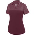 thumbnail image 1 of Ladies Shadow Tonal Heather Polo M Maroon, 1 of 2