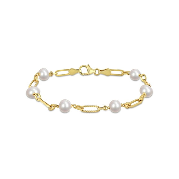 Everly Women's Cultured Pearl 18k Yellow Gold Plated Bracelet