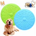 thumbnail image 1 of Dog Disc, Frisbee for Dogs, 2 Pcs Frisbee Dog Toy, for Games Sport Exercise Activity and Outdoor Play, for Small and Medium Dogs Diameter 18.5cm Blue and Green, 1 of 5
