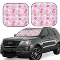 thumbnail image 1 of Easygdp Sunflower Rabbit for 2 PCS Foldable Car Sun Shade Front Windshield Sun Protection Cover for Car, SUV, Truck-Medium, 1 of 6