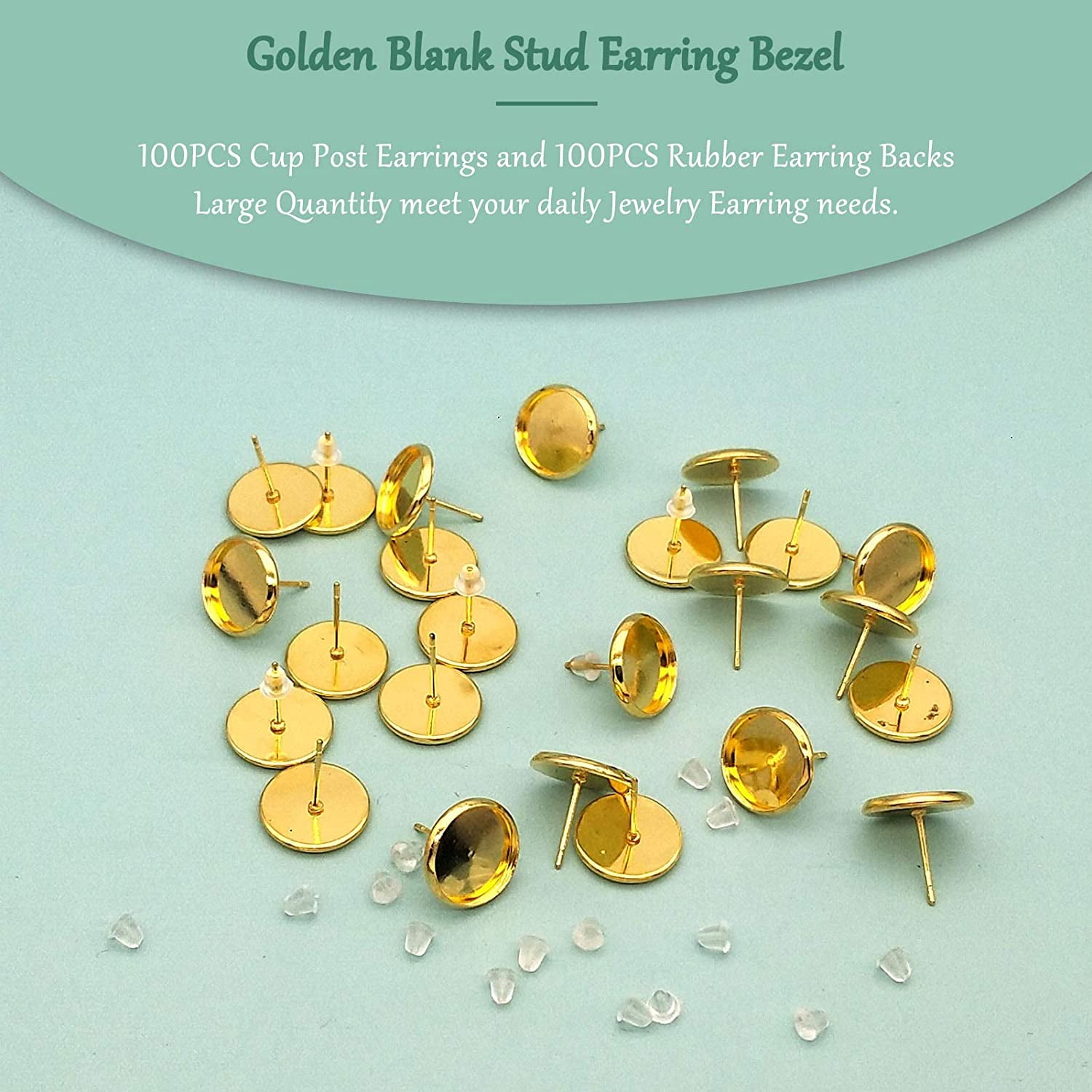 Oval Stud Earring Blanks with Bezel Cups for Resin Jewelry - Supply Diva