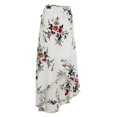 thumbnail image 7 of Skirts for Women Skirt Bohemian Lace Up Floral Print Flowing Skirt for Women Comfortable Loose Fit Beachwear Boho Style White M, 7 of 7