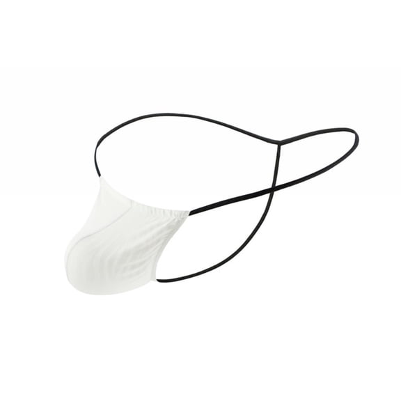 HUPOM Men'S Underwear Underwear For Men Pack Medium waist Comfort Waist Solid Thong White XL