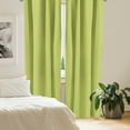 thumbnail image 2 of Ambesonne Retro Curtains, Geometric Nostalgic Motif, Pair of 28"x95", Lime Green Pastel Yellow, 2 of 5