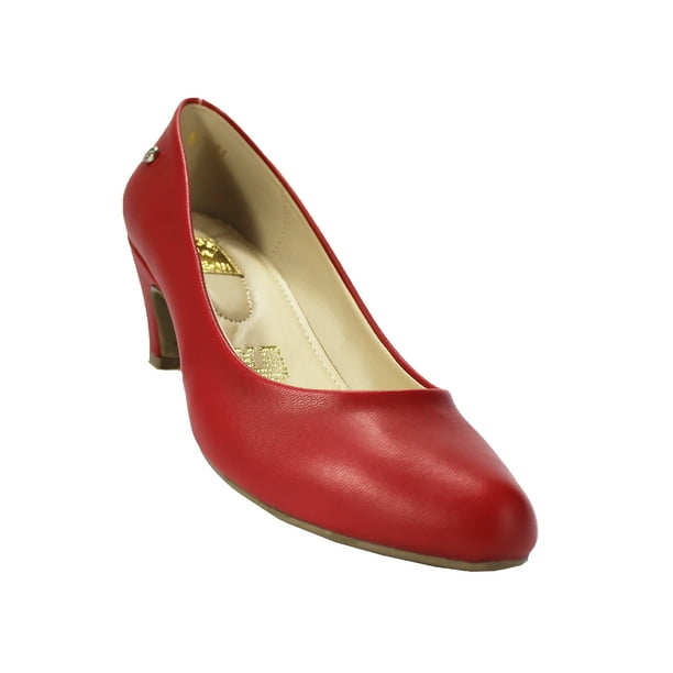 ZAPATILLA DE VESTIR DE MUJER ROJO SINTETICO MARCA LEON DH101